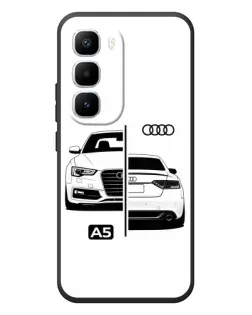 Чехол для Infinix Hot 60 Pro Plus с картинкой «Audi — контрастный дизайн»