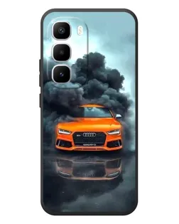 Чехол для Infinix Hot 60 Pro Plus с картинкой «Audi в облаках дыма»