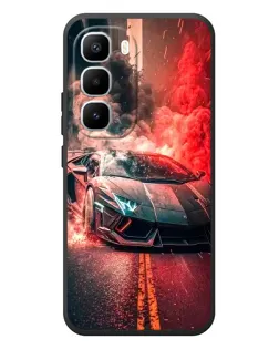 Чехол для Infinix Hot 60 Pro Plus с картинкой «Lamborghini красный дым»