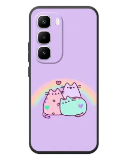 Чохол для Infinix Hot 60 Pro Plus з картинкою «Веселкові Пушини»