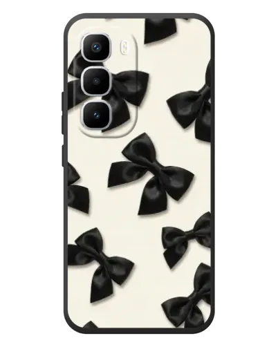 Чехол для Infinix Hot 60 Pro Plus с картинкой «Черные бантики»