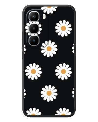 Чехол для Infinix Hot 60 Pro Plus с картинкой «Ромашки на черном» Чехол для Infinix Hot 60 Pro Plus с картинкой «Ромашки на черном»