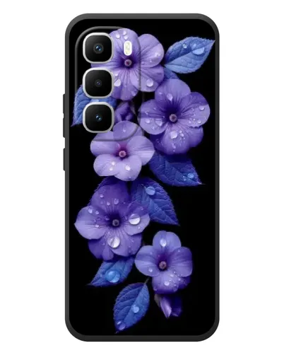 Чехол для Infinix Hot 60 Pro Plus с картинкой «Фиолетовые цветы с росою» Чехол для Infinix Hot 60 Pro Plus с картинкой «Фиолетовые цветы с росою»