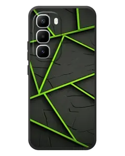 Чехол для Infinix Hot 60 Pro Plus с картинкой «Зеленые геометрические линии»