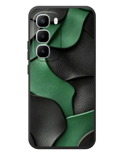 Чехол для Infinix Hot 60 Pro Plus с картинкой «Зеленые кожаные волны» Чехол для Infinix Hot 60 Pro Plus с картинкой «Зеленые кожаные волны»