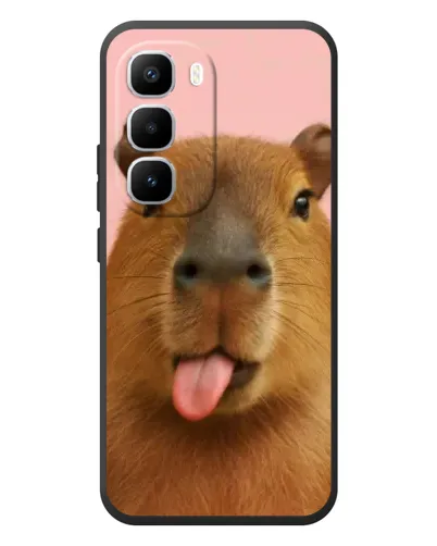 Чехол для Infinix Hot 60 Pro Plus с картинкой «Капибара с языком» Чехол для Infinix Hot 60 Pro Plus с картинкой «Капибара с языком»