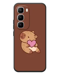 Чехол для Infinix Hot 60 Pro Plus с картинкой «Капибара с сердцем»