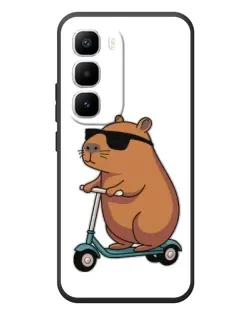 Чехол для Infinix Hot 60 Pro Plus с картинкой «Капибара на самокате»