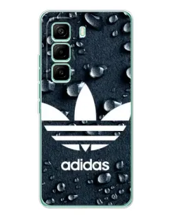 Чехол для Infinix Hot 60 Pro с картинкой «Adidas Trefoil Blue»