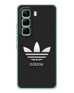 Чехол для Infinix Hot 60 Pro с картинкой «Adidas Карбоновая текстура»