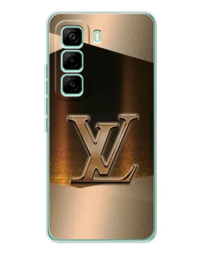 Чехол для Infinix Hot 60 Pro с картинкой «LV — золотое сияние»