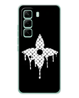 Чехол для Infinix Hot 60 Pro с картинкой «Цветочная монограмма»