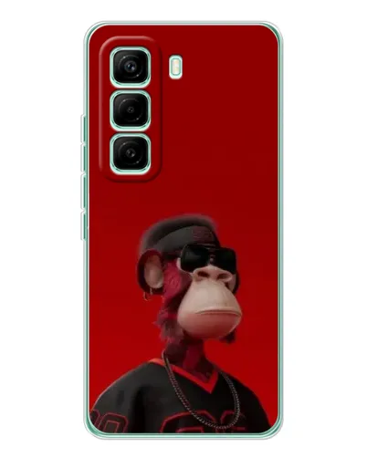 Чехол для Infinix Hot 60 Pro с картинкой «Bored Ape в красном» Чехол для Infinix Hot 60 Pro с картинкой «Bored Ape в красном»