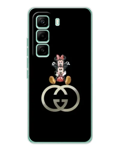 Чехол для Infinix Hot 60 Pro с картинкой «Минни Маус на лого»