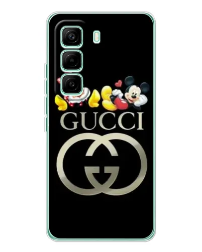 Чехол для Infinix Hot 60 Pro с картинкой «Gucci — герои Disney»