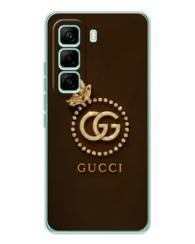 Чехол для Infinix Hot 60 Pro с картинкой «Gucci — золотая бабочка»
