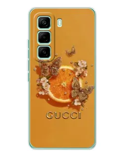 Чехол для Infinix Hot 60 Pro с картинкой «Gucci — золотые бабочки» Чехол для Infinix Hot 60 Pro с картинкой «Gucci — золотые бабочки»