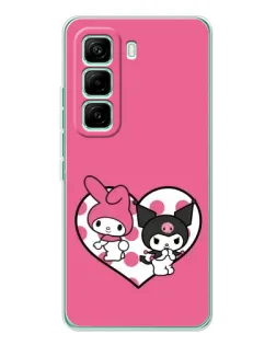 Чехол для Infinix Hot 60 Pro с картинкой «Kuromi и My Melody»