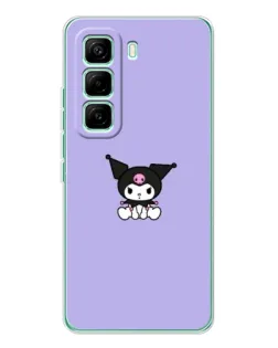 Чехол для Infinix Hot 60 Pro с картинкой «Kuromi — фиолетовый минимализм»
