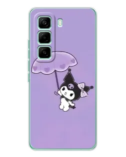 Чехол для Infinix Hot 60 Pro с картинкой «Kuromi с зонтиком»
