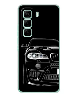 Чехол для Infinix Hot 60 Pro с картинкой «Темный силуэт BMW»