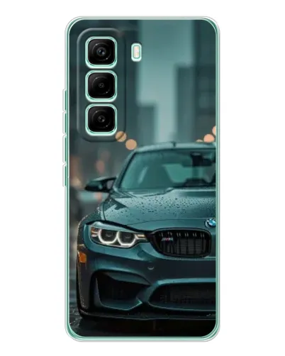 Чехол для Infinix Hot 60 Pro с картинкой «BMW в огнях города»