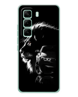 Чехол для Infinix Hot 60 Pro с картинкой «BMW и лев»