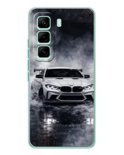 Чехол для Infinix Hot 60 Pro с картинкой «BMW сквозь туман»