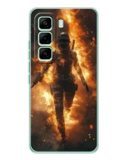 Чехол для Infinix Hot 60 Pro с картинкой «BMW — скорость в дожде»