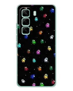 Чехол для Infinix Hot 60 Pro с картинкой «Экипаж Among Us»