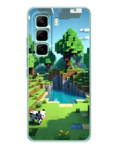 Чехол для Infinix Hot 60 Pro с картинкой «Minecraft летний день»