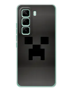 Чехол для Infinix Hot 60 Pro с картинкой «Черный крипер градиент»
