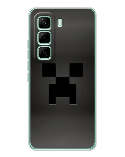 Чехол для Infinix Hot 60 Pro с картинкой «Черный крипер градиент»