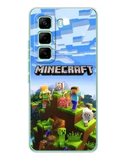 Чехол для Infinix Hot 60 Pro с картинкой «Minecraft классический мир»