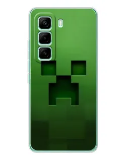 Чехол для Infinix Hot 60 Pro с картинкой «Крипер микро-дизайн»