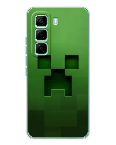 Чехол для Infinix Hot 60 Pro с картинкой «Крипер микро-дизайн»