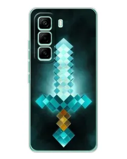 Чехол для Infinix Hot 60 Pro с картинкой «Алмазный меч неон»