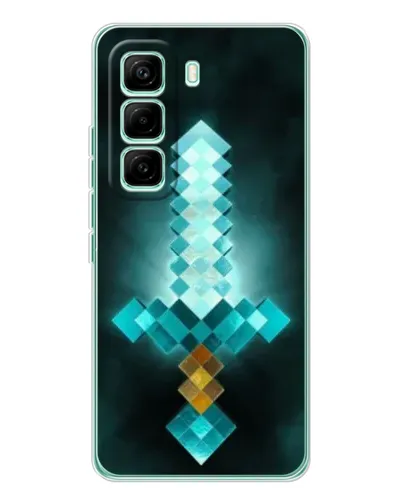 Чехол для Infinix Hot 60 Pro с картинкой «Алмазный меч неон»