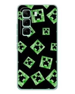 Чехол для Infinix Hot 60 Pro с картинкой «Паттерн с криперами»