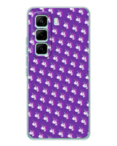 Чехол для Infinix Hot 60 Pro с картинкой «Единороги на фиолетовом» Чехол для Infinix Hot 60 Pro с картинкой «Единороги на фиолетовом»