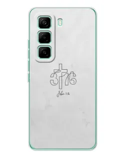 Чехол для Infinix Hot 60 Pro с картинкой «Иоанна 3:16 Крест»