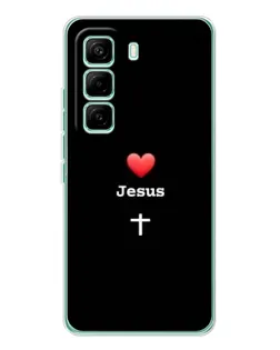 Чехол для Infinix Hot 60 Pro с картинкой «Сердце - Jesus»