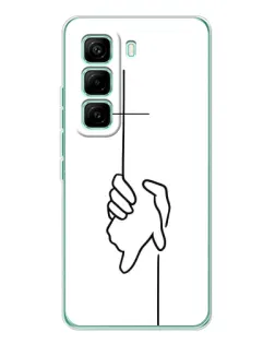 Чехол для Infinix Hot 60 Pro с картинкой «Рука держит»