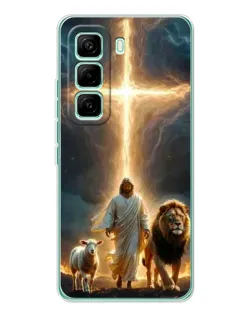 Чехол для Infinix Hot 60 Pro с картинкой «Лев Иуды и Свет»