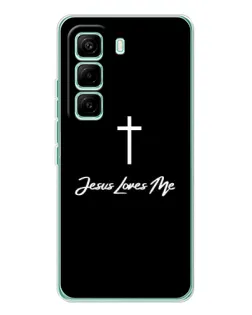 Чехол для Infinix Hot 60 Pro с картинкой «Иисус любит тебя»