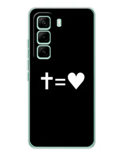 Чехол для Infinix Hot 60 Pro с картинкой «Крест и Сердце»