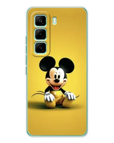 Чехол для Infinix Hot 60 Pro с картинкой «Микки на желтом»