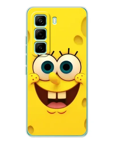 Чехол для Infinix Hot 60 Pro с картинкой «Губка Боб улыбка»