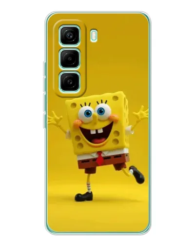 Чехол для Infinix Hot 60 Pro с картинкой «Позитивный Губка Боб»