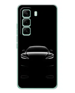 Чехол для Infinix Hot 60 Pro с картинкой «Силуэт Tesla Night»